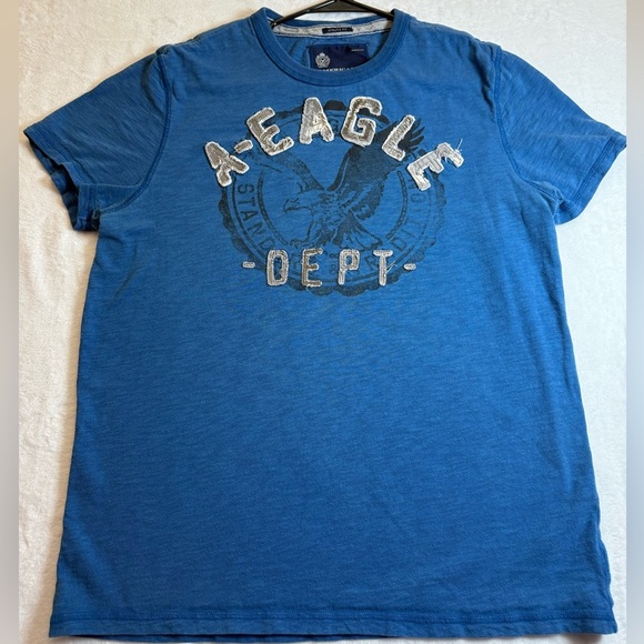 American Eagle Outfitters Blue Graphic Tee - Picture 1 of 5